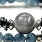 Black Sunstone w/ Devil Blue Aquamarine Dual -Loop Bracelet