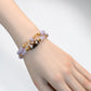 Special three Eye Dzi Bead + Lavender Quartz w/ Citrine Dual-Loop Bracelet