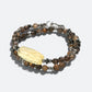 Nine Eye Citrine Charm w/ Golden Skeletal Sunstone Dual -Loop Bracelet