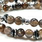 Nine Eye Citrine Charm w/ Golden Skeletal Sunstone Dual -Loop Bracelet