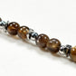 Nine Eye Citrine Charm w/ Golden Skeletal Sunstone Dual -Loop Bracelet