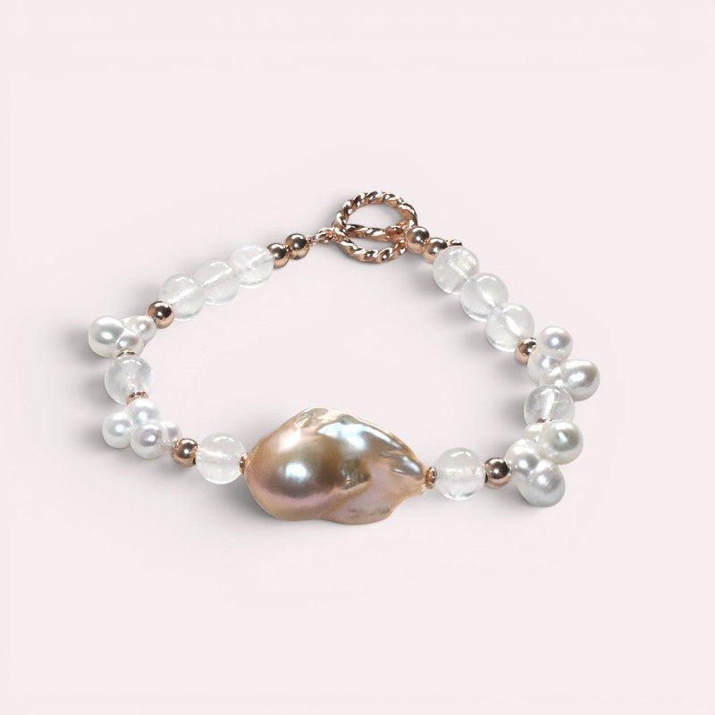 Freshwater Pearl w/ Moonstone Bracelet