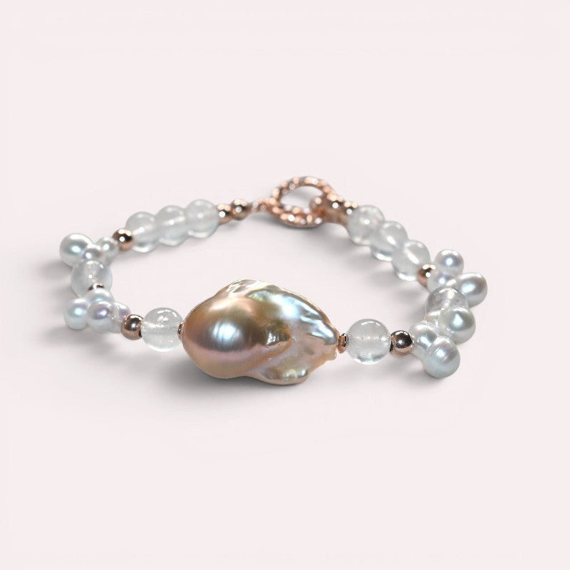 Freshwater Pearl w/ Moonstone Bracelet
