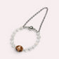 Double Tiger Tooth Dzi Bead w/ Moonstone Bangle