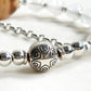 Double Tiger Tooth Dzi Bead w/ Moonstone Bangle
