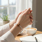 Double Tiger Tooth Dzi Bead w/ Moonstone Bangle