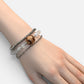 Double Tiger Tooth Dzi Bead w/ Moonstone Bangle