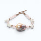 Freshwater Pearl w/ Pink Morganite Quartz Bracelet