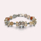 Rainbow Clear Quartz Charm +Rainbow Rabbit Fur Quartz  w/ Citrine Bracelet