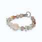 Rutilated Quartz Charm +Rainbow Rabbit Fur Quartz  w/ Prehnite Bracelet