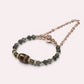 Tiger Tooth Dzi Bead w/ Green Rutilated Quartz Bangle