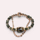 Tiger Tooth Dzi Bead w/ Green Rutilated Quartz Bangle