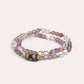 Special Three Eye Dzi Bead + Amethyst Super Seven Quartz w/ Clear Quartz Dual-Loop Bracelet