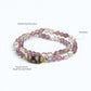 Special Three Eye Dzi Bead + Amethyst Super Seven Quartz w/ Clear Quartz Dual-Loop Bracelet
