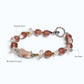 White Rabbit Fur Quartz +Strawberry Quartz  w/ Rose Quartz Bracelet