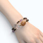 Euphenic Hopeful Dzi Bead + Super Seven Quartz w/ Smoky Quartz Dual-Loop Bracelet