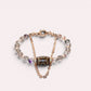 Lotus Three Eye Dzi Bead w/ Super Seven Quartz Bangle