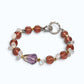 Ametrine Charm +Strawberry Quartz  w/ Moonstone Bracelet