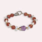 Ametrine Charm +Strawberry Quartz  w/ Moonstone Bracelet