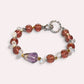 Ametrine Charm +Strawberry Quartz  w/ Moonstone Bracelet