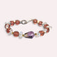 Ametrine Charm +Strawberry Quartz  w/ Moonstone Bracelet