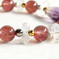 Ametrine Charm +Strawberry Quartz  w/ Moonstone Bracelet