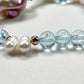 Freshwater Pearl w/ Blue Topaz Bracelet