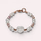White Phantom Quartz Charm + Moonstone w/ Freshwater Pearl Bracelet