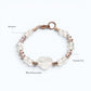 White Phantom Quartz Charm + Moonstone w/ Freshwater Pearl Bracelet