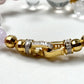 White Rabbit Fur Quartz Charm + Kunzite+ Clear Quartz w/ Freshwater Pearl Bracelet
